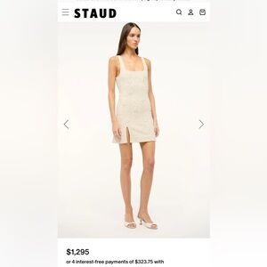 NWT Staud Le Sable Dress in Ivory, Size Large